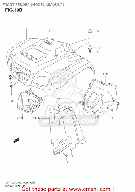 Suzuki Lt F400 Eiger 2wd 2005 K5 Usa E03 Ltf400 Lt F400 Front