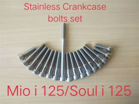 Solid Mc Parts Stainless Crankcase Bolts Set For Mio I 125 Soul I 125