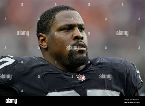 las vegas raiders defensive tackle andrew billings walks   field