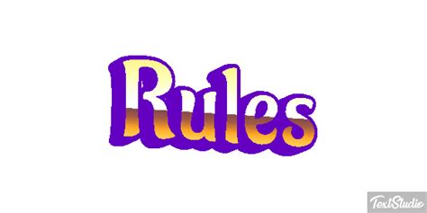 Rules Word Animated  Logo Designs