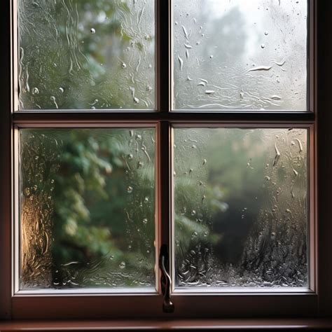 Premium AI Image | Window showing rain Generated with AI