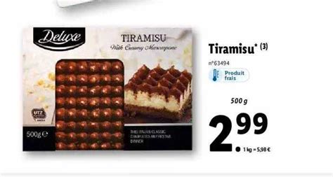 Offre Tiramisu Deluxe Chez Lidl