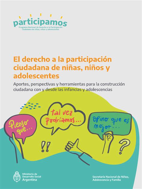 Derecho A La Participacion Ciudadana Ninas Ninos Adolescentes Pdf Participación Pública