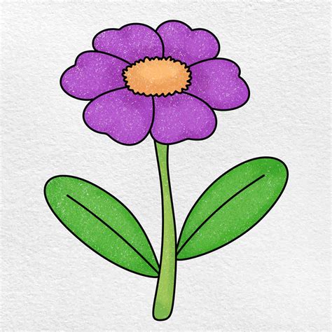drawing a easy flower 4