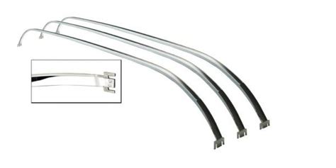 Chevy Bel Air Hardtop Polished Stainless Steel Headliner Bow Set