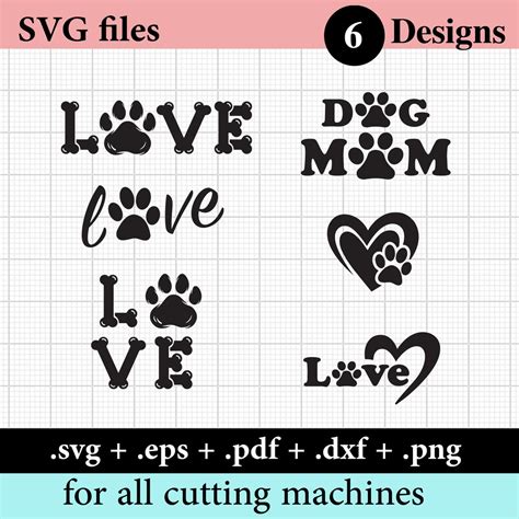 Paw Print Svg, Dog Paw Print Svg, Dog Paw Svg, Paw SVG, Dog Mom Svg ...