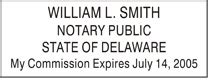 Delaware Notary Stamps Supplies DE Notary Stamp JP Cooke Company