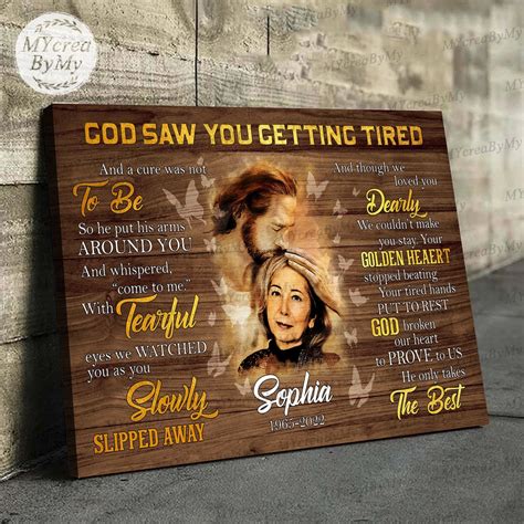 God Saw You Are Getting Tired Canvas and Poster Wall Art / God - Etsy