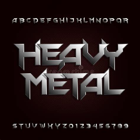 Heavy Metal Alphabet Font Metal Effect Shiny Letters Numbers And