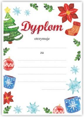 DYPLOM ŚWIĄTECZNY ZIMA A4 PAPIER 300G wz 7 11482206123 oficjalne