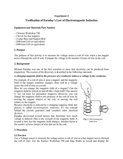 Ex Hay Experiment Verification Of Faradays Law Of