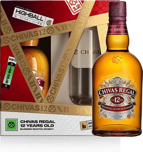 Chivas Regal 12 Anos Conjunto De Copo De Uísque Escocês High Frete Grátis