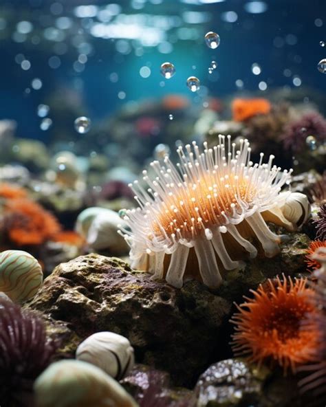 Premium Photo | Underwater coral reef with residents