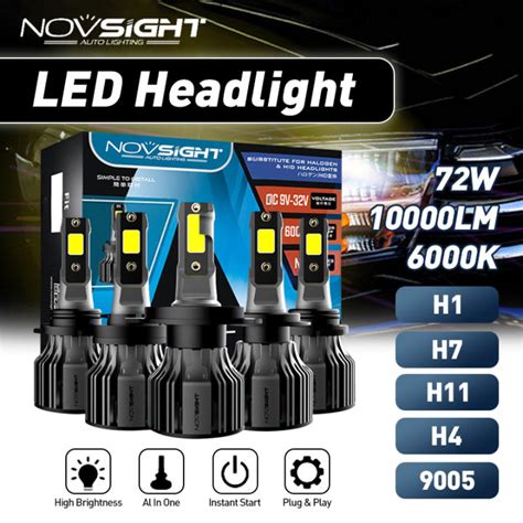 Novsight N Headlight Bulbs Led Super Bright Fog Light W Lm