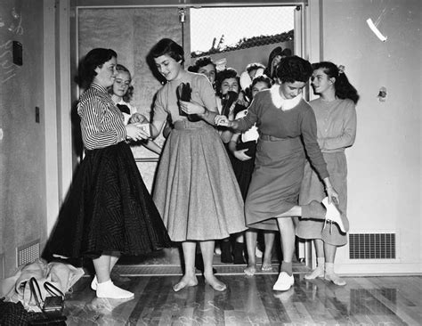 Girls At A Sock Hop Circa 1950s Sock Hop Outfits Sock Hop Fashion Teenage