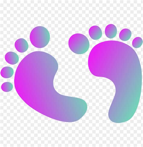 Tone Purple Baby Feet Clipart PNG Transparent With Clear Background ID