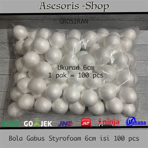 Jual Bola Gabus Styrofoam Ukuran 6cm Isi 100pcs Shopee Indonesia