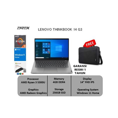 Jual Lenovo Thinkbook G Acl Ryzen U Gb Gb Ssd Fhd W