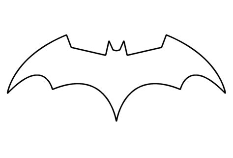 Batman Logo Coloring Pages Template | Educative Printable Batman Logo Tattoo, Batman Symbol ...