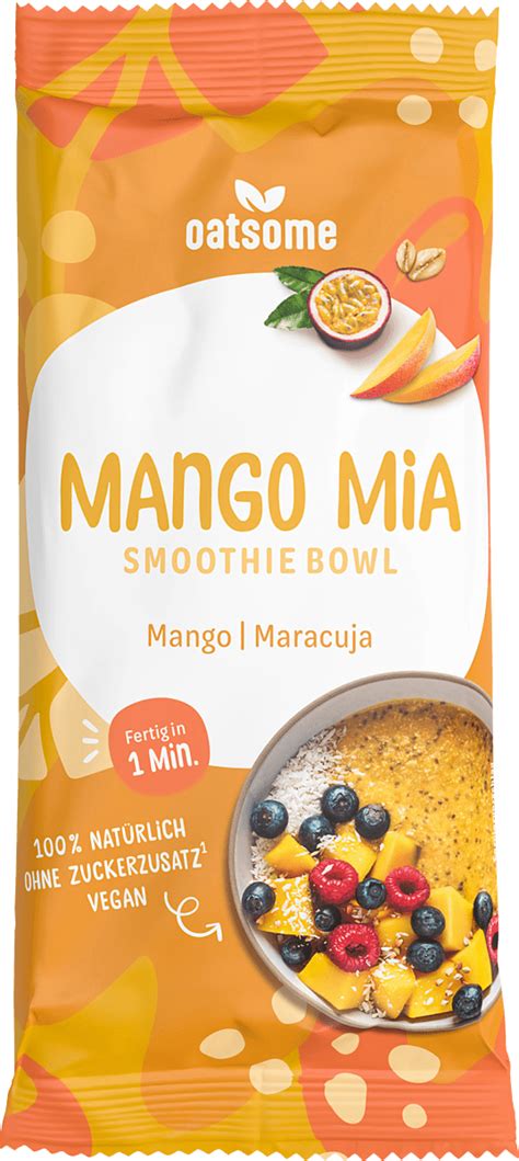 Oatsome Smoothie Bowl Pulver Mango Mia Mango Maracuja 50 G