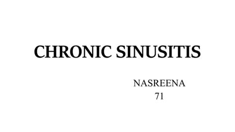 Chronic Sinusitis Pptx