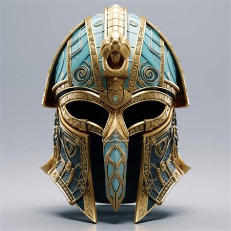 Premium AI Image | ancient greek warrior helmet on white background