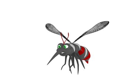 3D mosquito cartoon animation - TurboSquid 1429883