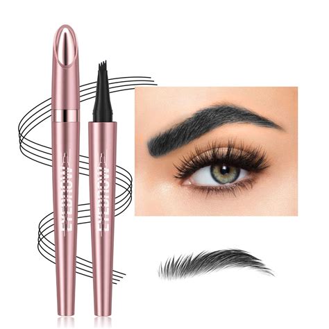 Eyebrow Pencil Rose Gold Four Eyebrow Pen Wild Eyebrow Smooth And Non Staying Four Fork Liquid