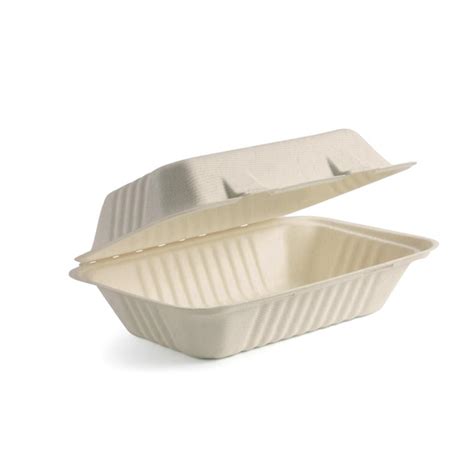 Biopak Biocane Clamshell Container White X X Mm Box Of