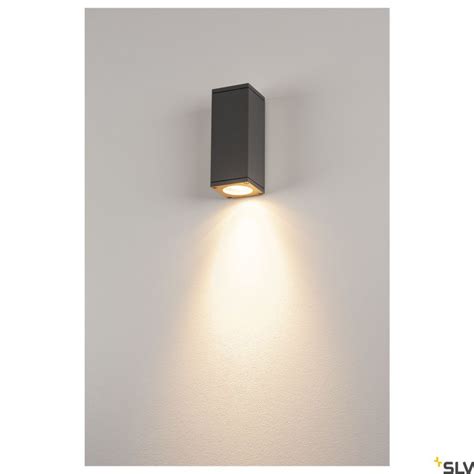 Shop Slv Theo Wall Out Wall Light Square Anthracite Gu Max W