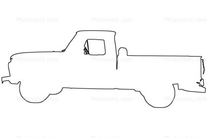 Pickup Truck Outline Drawing at PaintingValley.com | Explore collection ...