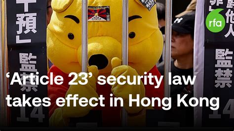 Protests Against Article 23 Security Law As It Takes Effect In Hong