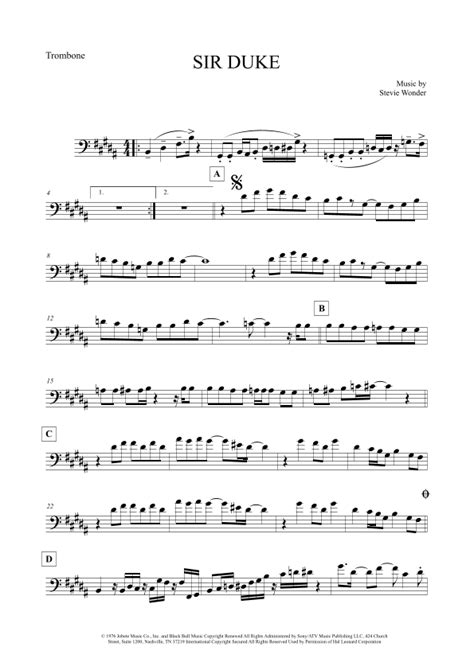 Sir Duke Arr The Sheet Music Library By Stevie Wonder Sheet Music