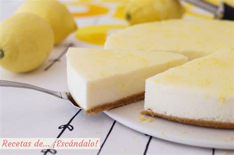 Tarta de limón y queso fría Receta muy fácil y sin horno Recetas de