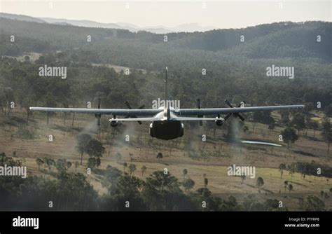 A No 40 Squadron Royal New Zealand Air Force C 130H NZ Flies In