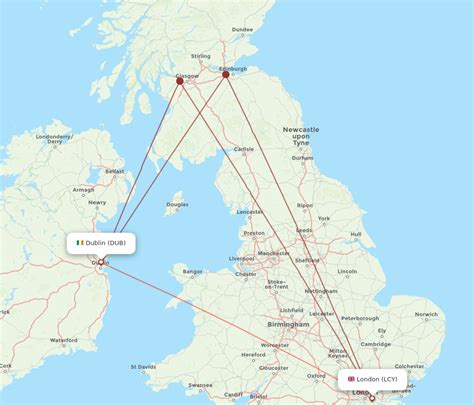 All Flight Routes From Dublin To London Dub To Lcy Flight Routes