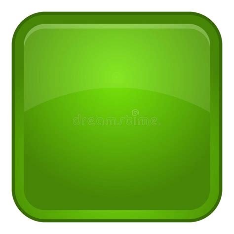 Green Button Icon Cartoon Style Stock Vector Illustration Of Hand