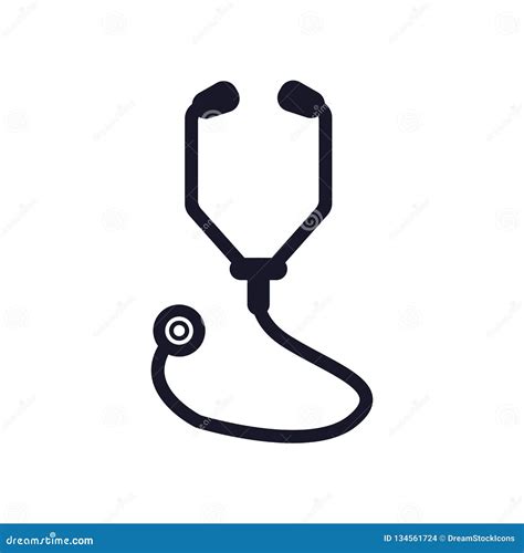 Stethoscope Icon Vector Sign And Symbol Isolated On White Background