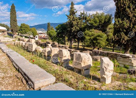 Panoramic View Of Theatre Of Dionysos Eleuthereus Ancient Greek Theater