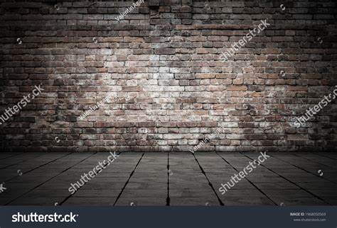 Empty Room Bricks Wall Tiled Floor Stock Photo Shutterstock