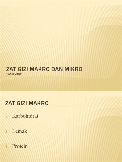 Zat Gizi Makro Dan Mikro Pdf