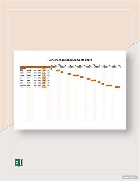 Construction schedule gantt chart excel template - tastecf