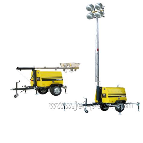 portable mobile light tower generator set