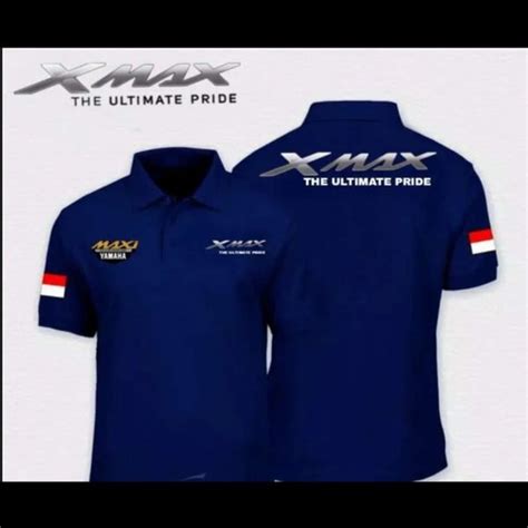 Jual Kaos Polo Shirt Baju Kerah Distro X Max Yamaha Xmax Polos Custom