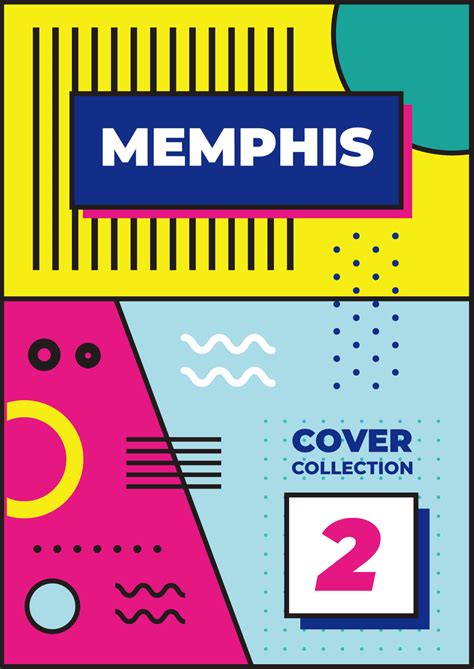 Memphis style vector poster