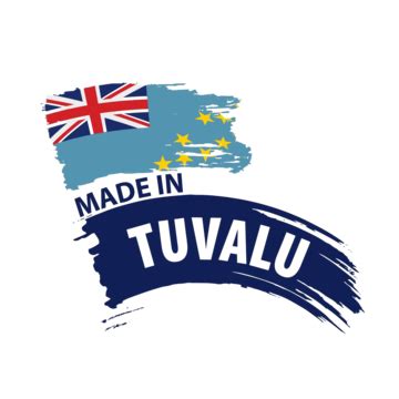 White Background Vector Illustration Of Tuvalu Flag Tour Tuvalu Made In