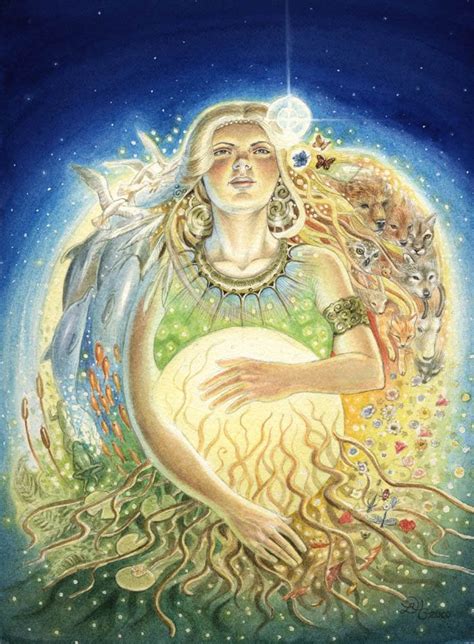 °gaia By Lisahunt Birth Art Gaia Goddess Norse Goddess