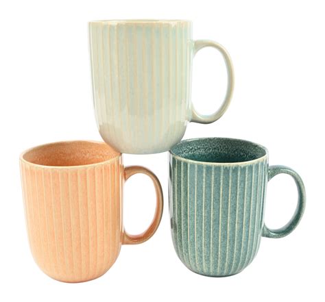 Reactive Ribbed Mugs