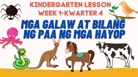 Week 1 Quarter 4 Ang GALAW At BILANG Ng PAA Ng Mga HAYOP YouTube