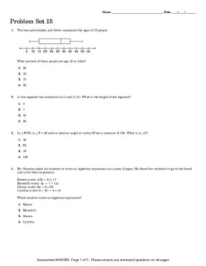 Fillable Online Regents Exam Questions S Id A Box Plots A Jmap